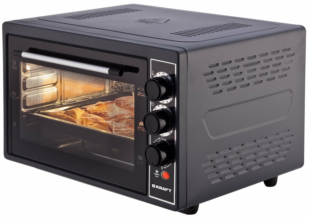 Мини-печь KRAFT KF-MO 4500 BL черный