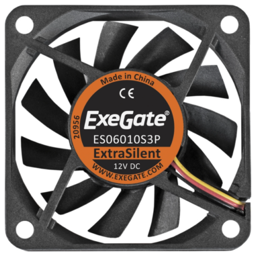  ExeGate ExtraSilent ES06010S3P, 60x60x10 ,  , 3pin, 3000RPM, 23dBA