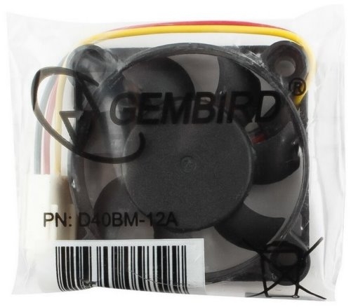  Gembird  40x40x10, ,   7, 3pin D40BM-12A