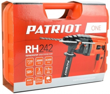  PATRIOT THE ONE RH 242, SDS+, 1.9, 720, 0-2000/, 0-6300/